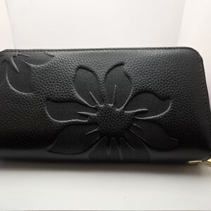 Chic Black Floral Women's Wallet